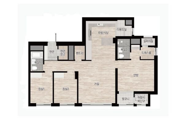 가야역 롯데캐슬 스카이엘 84A 확장평면도