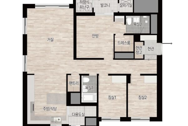 가야역 롯데캐슬 스카이엘 84B 확장평면도